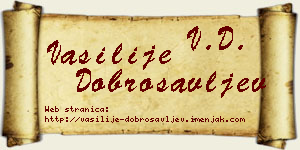Vasilije Dobrosavljev vizit kartica